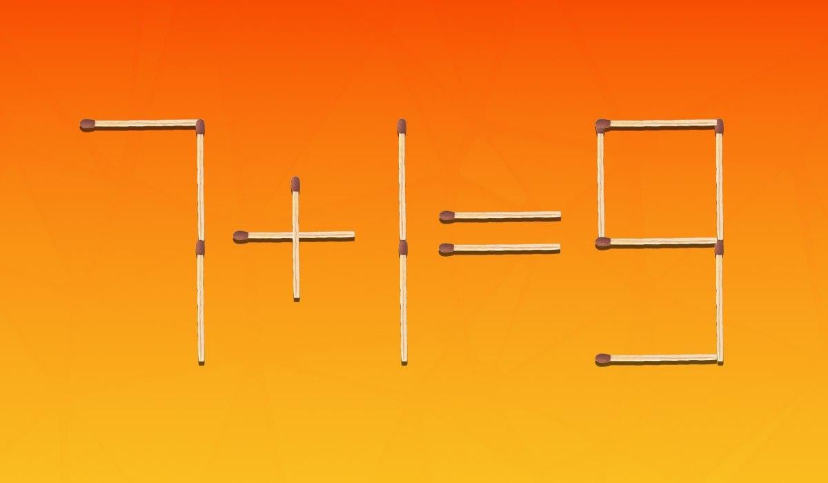 Które 2 zapałki przenieść: 97% ludzi nie potrafi odpowiedzieć w 8 sekund