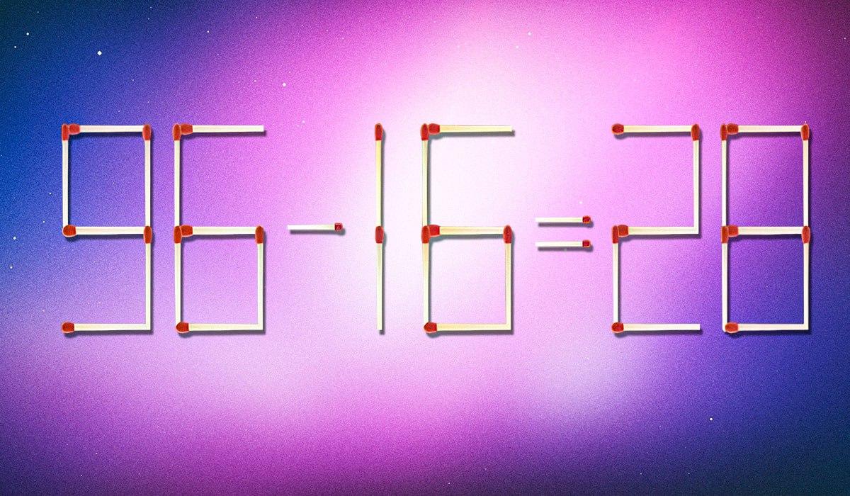 Musisz skreślić 2 dopasowania, aby równość była poprawna: łamigłówka dla geniuszy