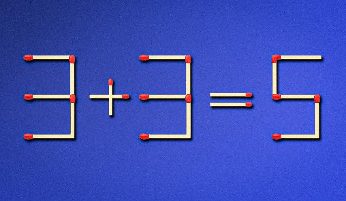 Musisz odwrócić jedną zapałkę, aby poprawić błąd: szybki test IQ