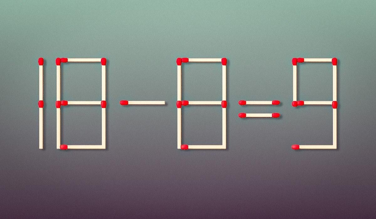 Wyzwanie dla prawdziwych geniuszy: musisz przeciągnąć tylko jedną zapałkę.