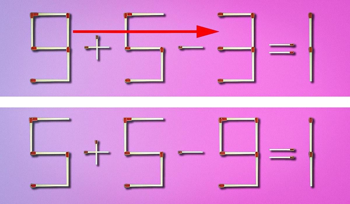 Test IQ: musisz przesunąć tylko jedną zapałkę