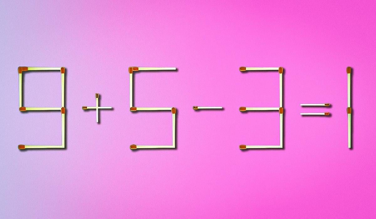 Test IQ: wystarczy przesunąć jedną zapałkę