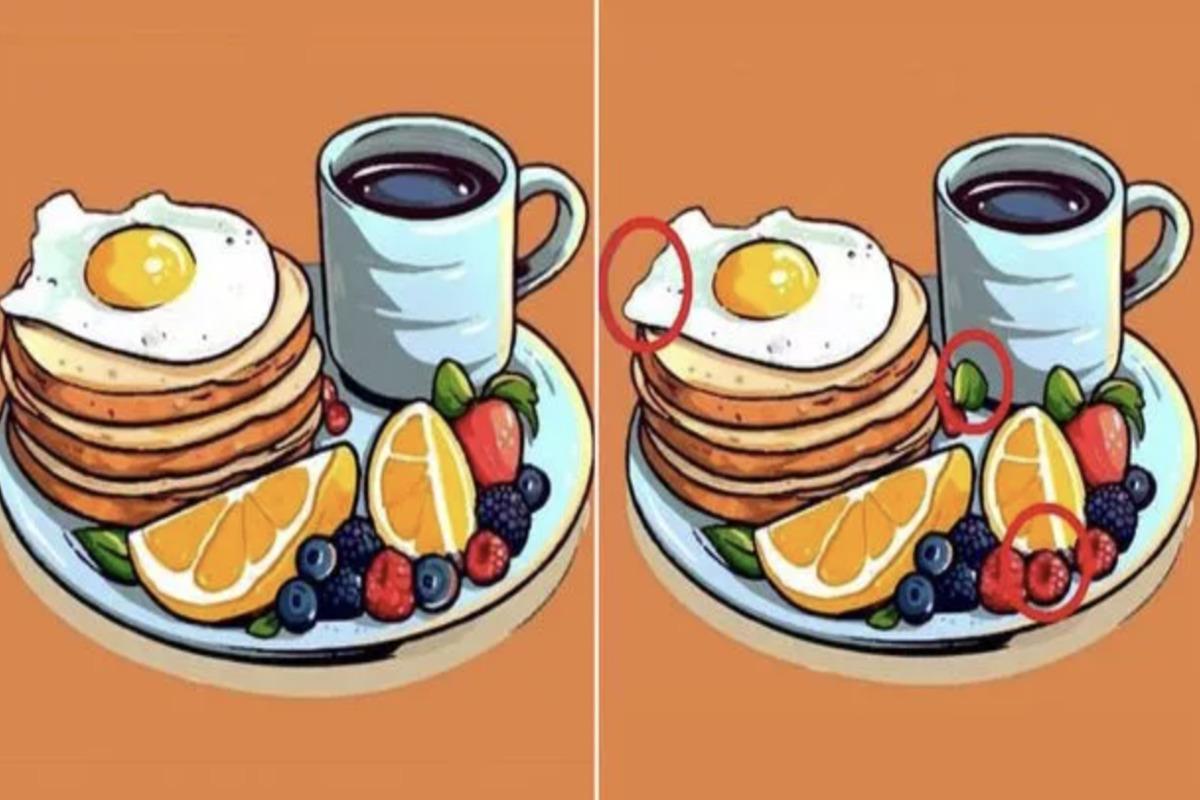 Tylko ludzie z wysokim IQ mogą szybko znaleźć trzy różnice między talerzami śniadaniowymi Tylko osoby z wysokim IQ mogą szybko znaleźć trzy różnice między talerzami śniadaniowymi