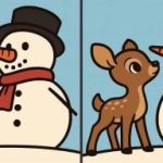 Super łamigłówka: znajdź 3 różnice na obrazku bałwana i renifera