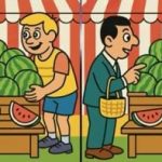 Test IQ: znajdź 3 różnice na zdjęciu mężczyzny z arbuzem